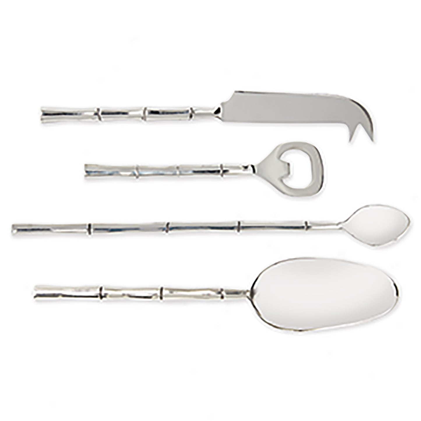 Grove Cocktail Accessories, Set Of 4 - Silver