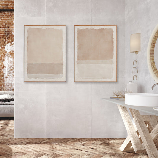 Composition In Taupe Giclees, Set Of 2