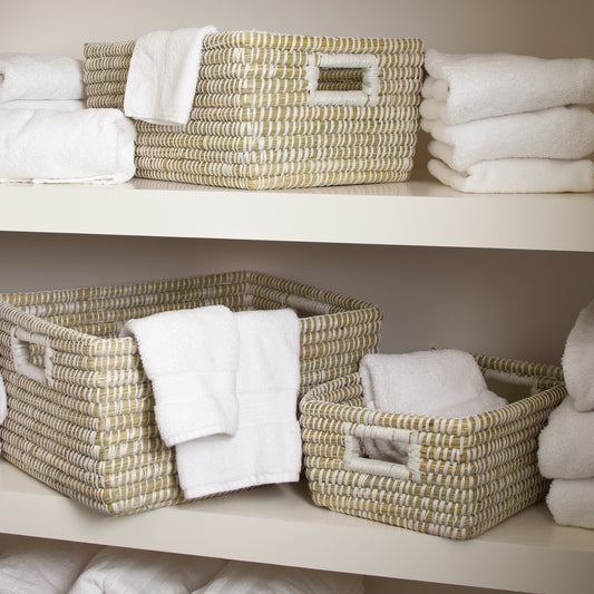 Rivergrass Rectangular Storage Baskets, Set Of 3
